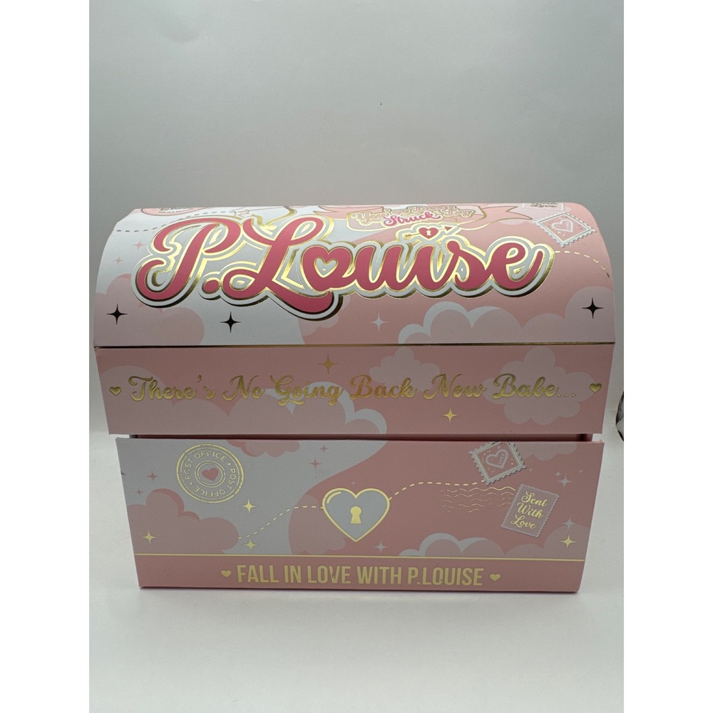 P.Louise Pink Mailbox Storage Chest Youve Got Mail Gold Foil Decorative Box NEW